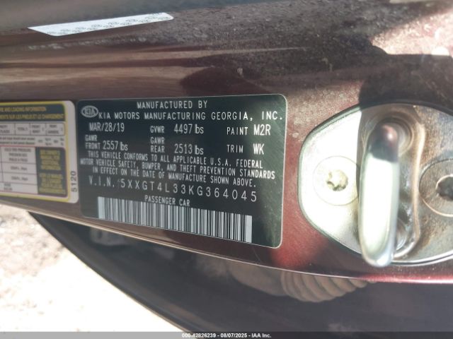 2019 KIA OPTIMA 5XXGT4L33KG364045 Photo 8