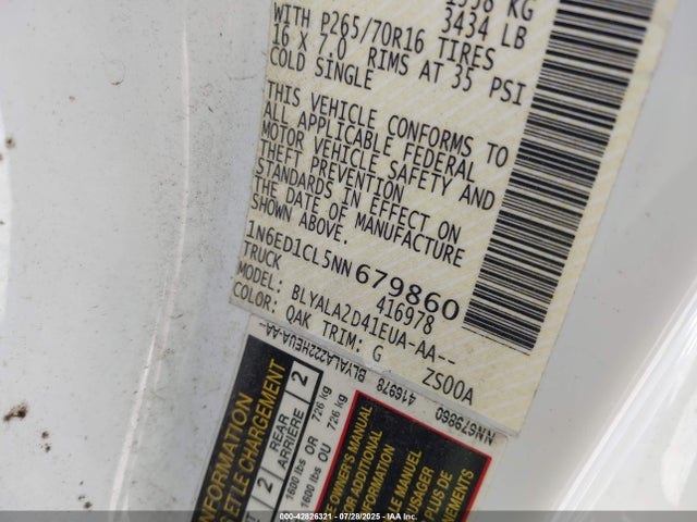 1N6ED1CL5NN679860 Nissan 2022