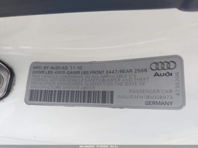 2011 AUDI A5 WAUJFAFH1BN008973 Photo 8
