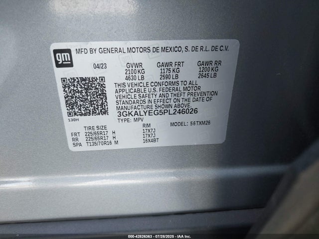 3GKALYEG5PL246026 GMC lsd