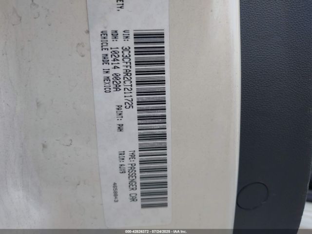 2012 FIAT 500 3C3CFFAR2CT211725 Photo 8