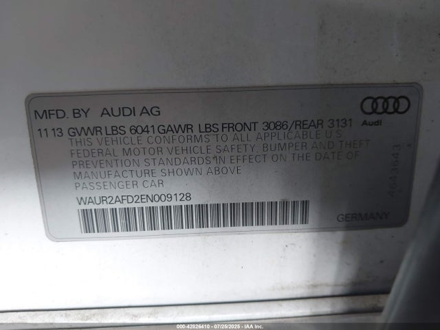 2014 AUDI A8 L WAUR2AFD2EN009128 Photo 8
