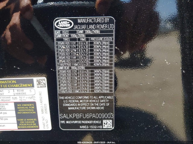 Land Rover aj120p6h 2023 SALKPBFU6PA009003 Image 9