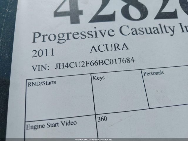 2011 ACURA TSX JH4CU2F66BC017684 Photo 8