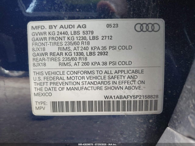 2023 AUDI Q5 WA1ABAFY5P2158828 Photo 8