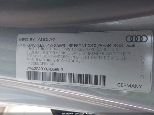 WAU2GAFC6GN059513 Audi 2016