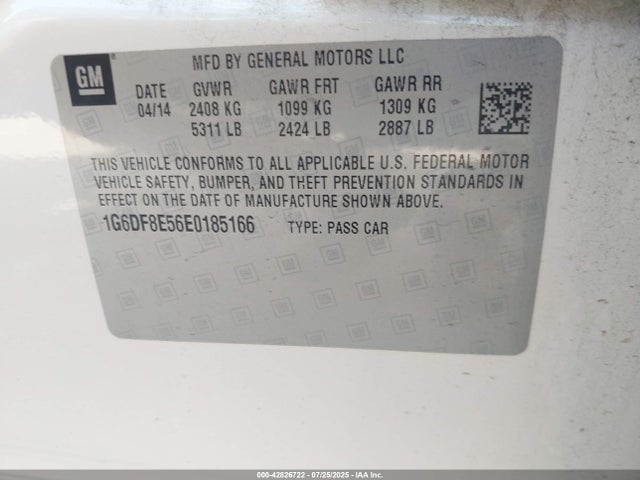 2014 CADILLAC CTS 1G6DF8E56E0185166 Photo 8