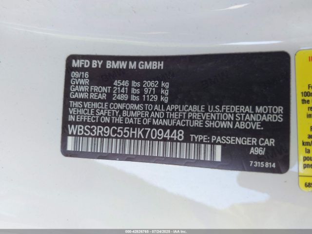 2017 BMW M4 WBS3R9C55HK709448 Photo 8