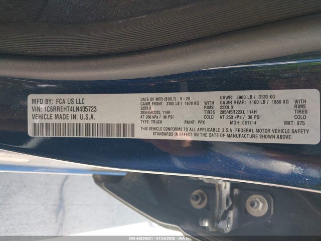 RAM 2020 2020 1C6RREHT4LN405723 Image 9