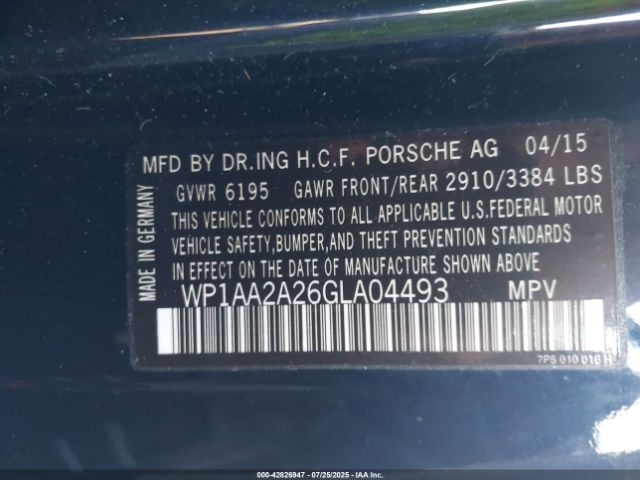 2016 PORSCHE CAYENNE WP1AA2A26GLA04493 Photo 8