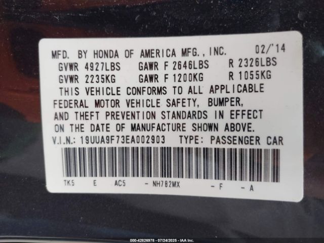 2014 ACURA TL 19UUA9F73EA002903 Photo 8