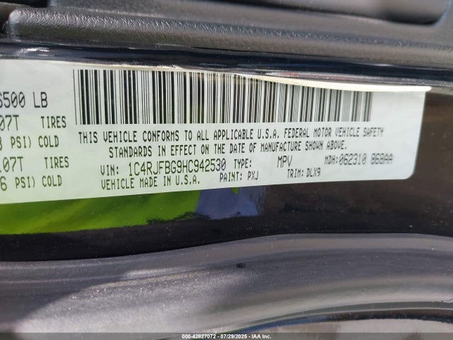 1C4RJFBG9HC942530 Jeep Grand Cherokee