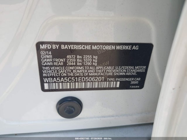 WBA5A5C51ED506201 BMW 2014