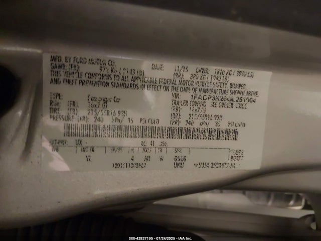 Ford Focus 2016 1FADP3K26GL251004 Image 9