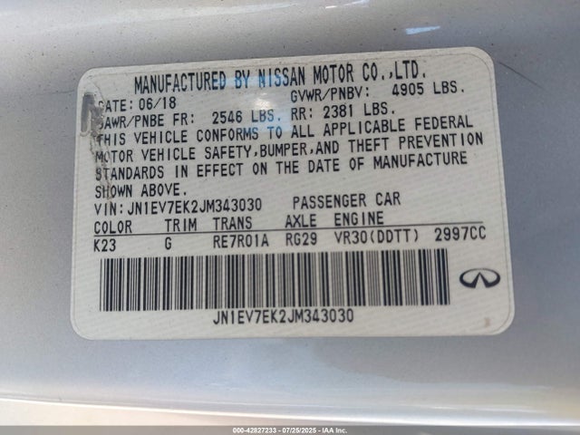 Infiniti 2018 2018 JN1EV7EK2JM343030 Image 9