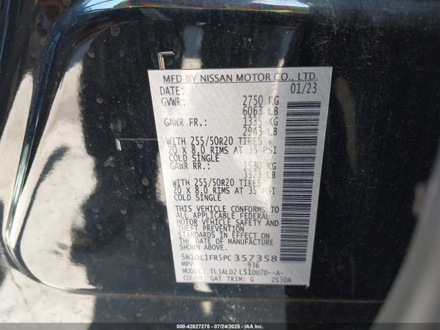 5N1DL1FR5PC357358 Infiniti 2023