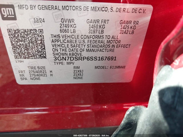 3GN7DSRP6SS167691 Chevrolet x0b+ec3