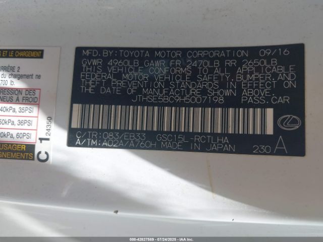 2017 LEXUS RC 350 JTHSE5BC9H5007198 Photo 8