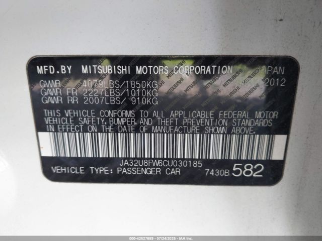 2012 MITSUBISHI LANCER JA32U8FW6CU030185 Photo 8