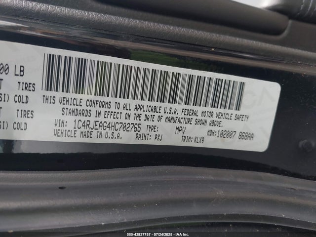 1C4RJEAG4HC702765 Jeep Grand Cherokee