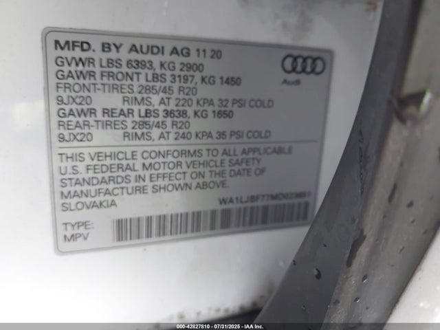 2021 AUDI Q7 WA1LJBF77MD023651 Photo 8