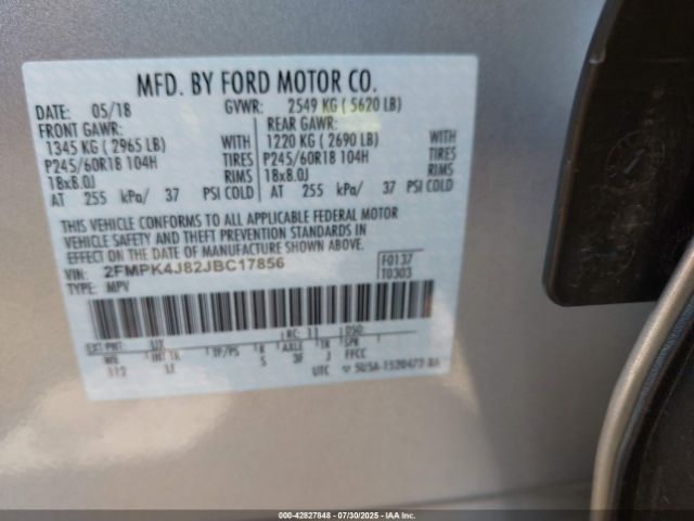 2018 FORD EDGE 2FMPK4J82JBC17856 Photo 8