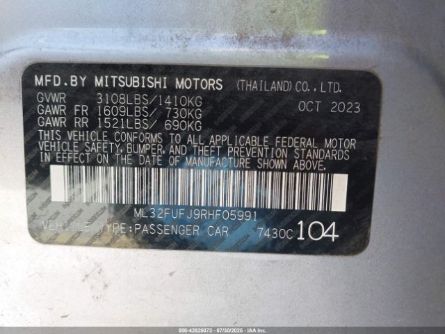 2024 MITSUBISHI MIRAGE G4 ML32FUFJ9RHF05991 Photo 8