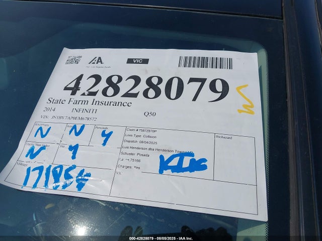 JN1BV7AP0EM678572 Infiniti Q50