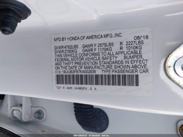 2019 ACURA TLX 19UUB3F67KA002836 Photo 8