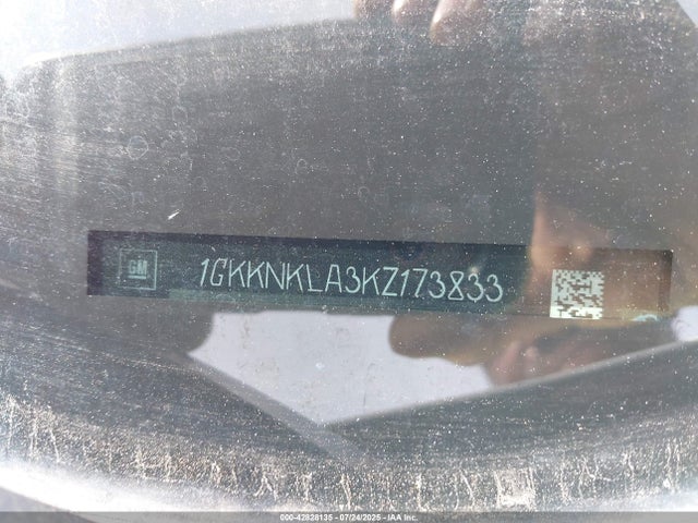 42828135 :رقم المزاد ، 1GKKNKLA3KZ173833 vin ، 2019 Gmc Acadia Sle-1 مزاد بيع