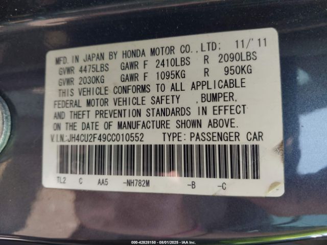 2012 ACURA TSX JH4CU2F49CC010552 Photo 8