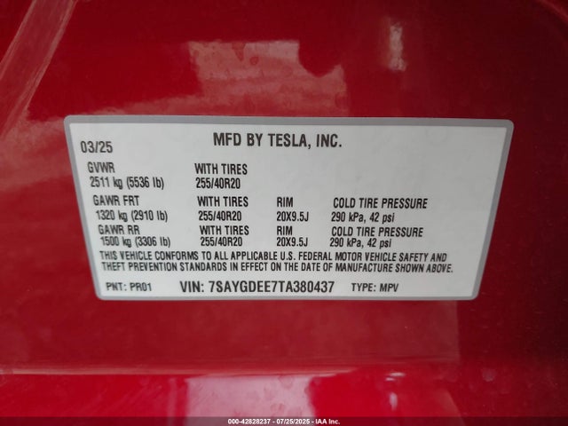 2026 TESLA MODEL Y 7SAYGDEE7TA380437 Photo 8