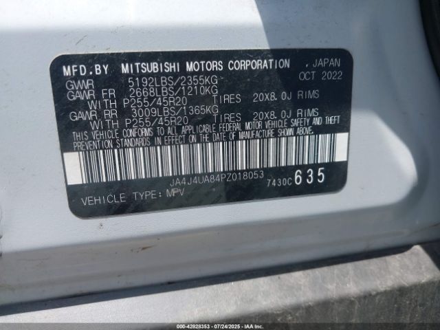 2023 MITSUBISHI OUTLANDER JA4J4UA84PZ018053 Photo 8