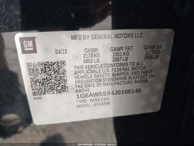 2018 CADILLAC CTS 1G6AW5SX4J0169145 Photo 8