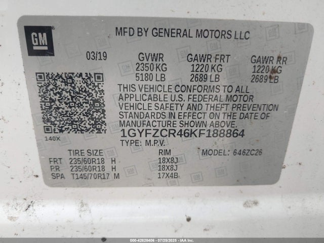 2019 CADILLAC XT4 1GYFZCR46KF188864 Photo 8