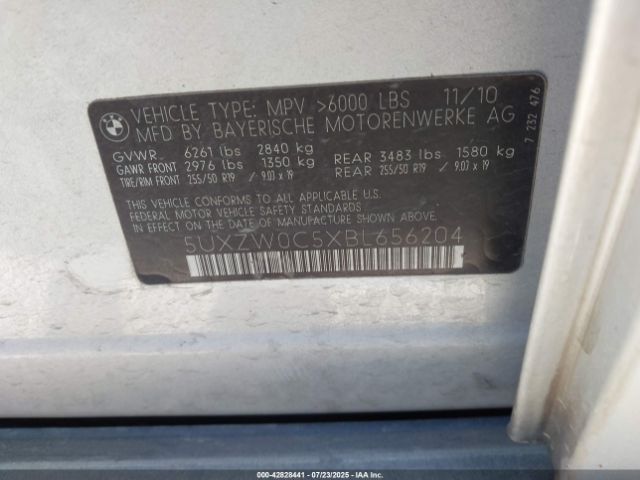 2011 BMW X5 5UXZW0C5XBL656204 Photo 8