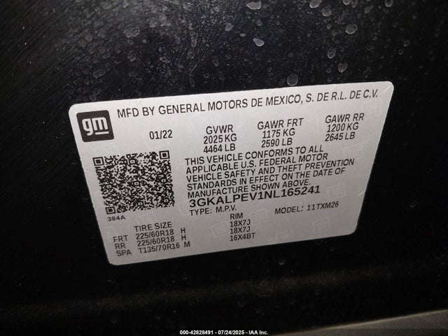 3GKALPEV1NL165241 GMC lyx
