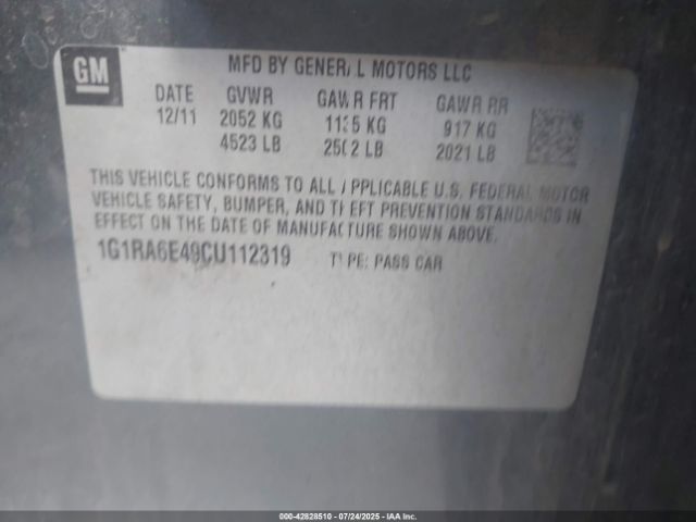 2012 CHEVROLET VOLT 1G1RA6E49CU112319 Photo 8