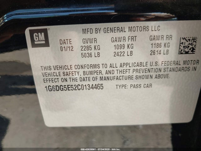 2012 CADILLAC CTS 1G6DG5E52C0134465 Photo 8