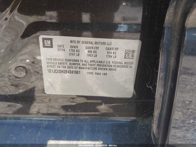 1G1JC5SH2E4241661 Chevrolet luw