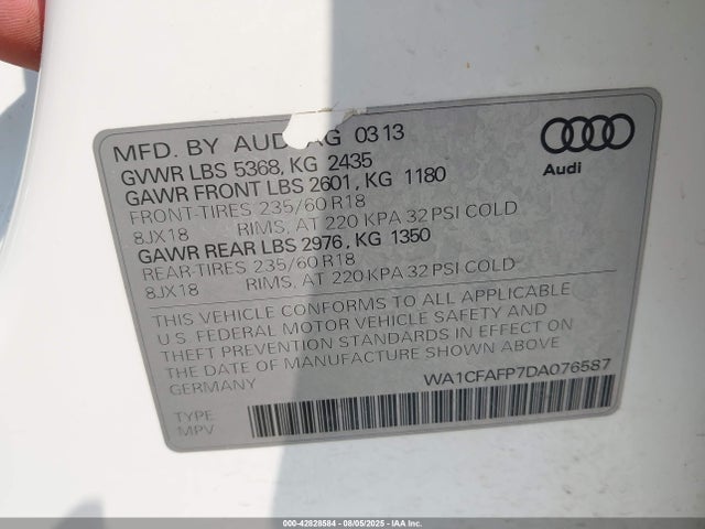 2013 AUDI Q5 WA1CFAFP7DA076587 Photo 8