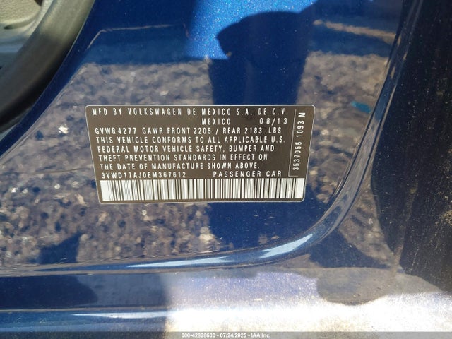 3VWD17AJ0EM367612 Volkswagen 2014