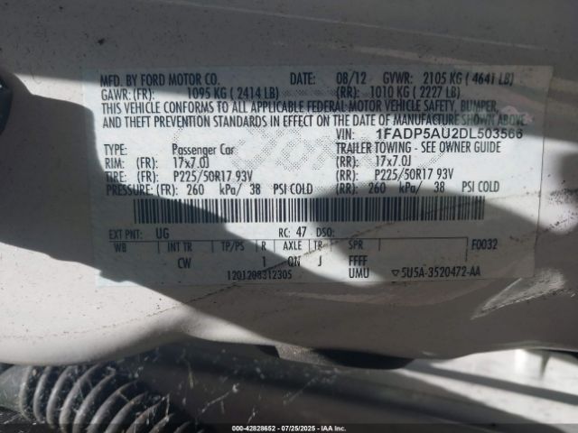 2013 FORD C-MAX HYBRID 1FADP5AU2DL503566 Photo 8