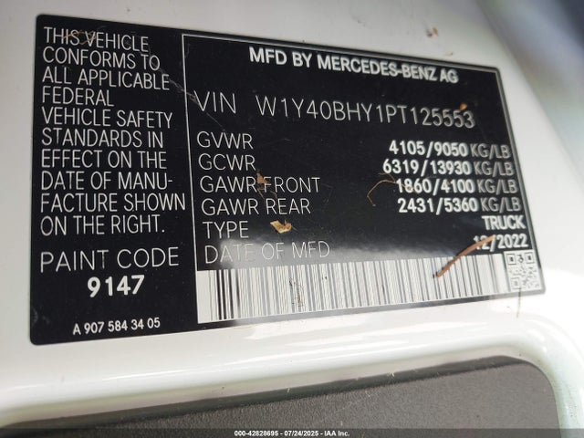 W1Y40BHY1PT125553 Mercedes-Benz m274