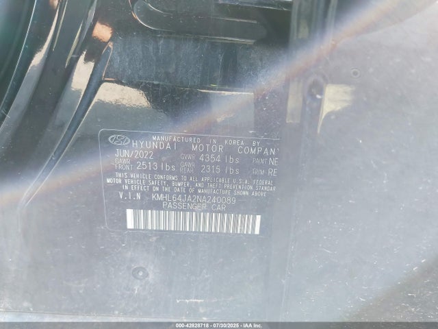 KMHL64JA2NA240089 Hyundai gdi theta iii