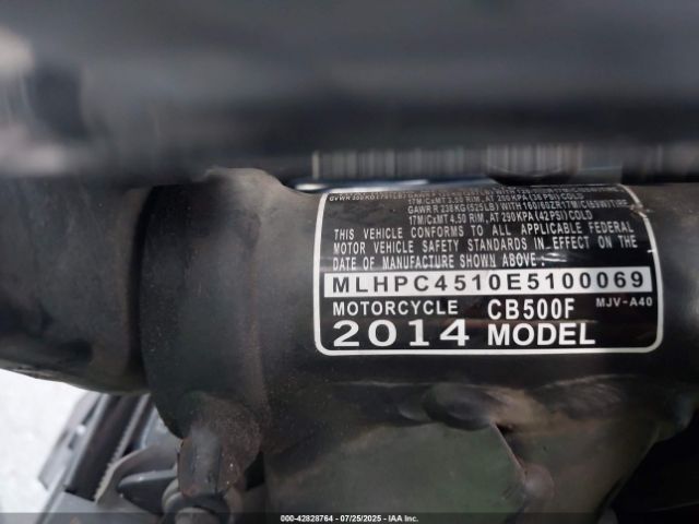 2014 HONDA CB500 MLHPC4510E5100069 Photo 9