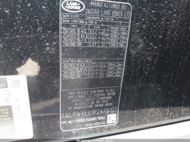 SALRW4EU1P2476127 Land Rover aj20p6