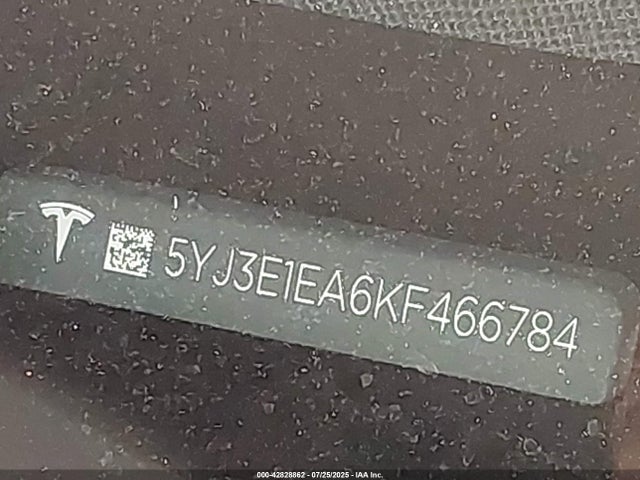 2019 TESLA MODEL 3 5YJ3E1EA6KF466784 Photo 8