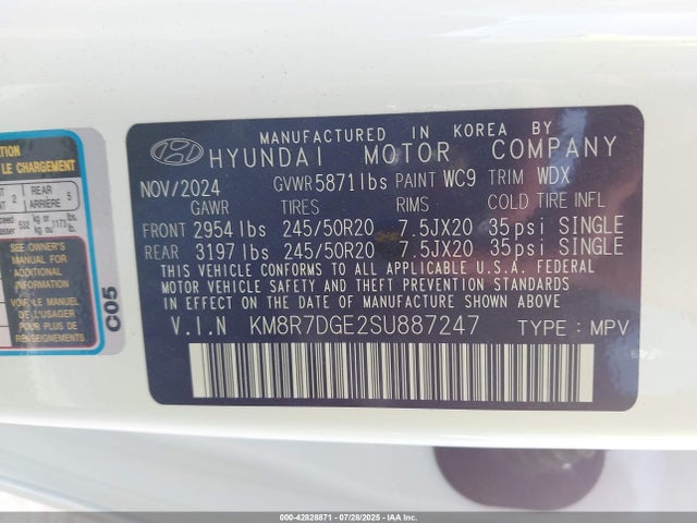 Hyundai gdi lambda ii 2025 KM8R7DGE2SU887247 Image 9