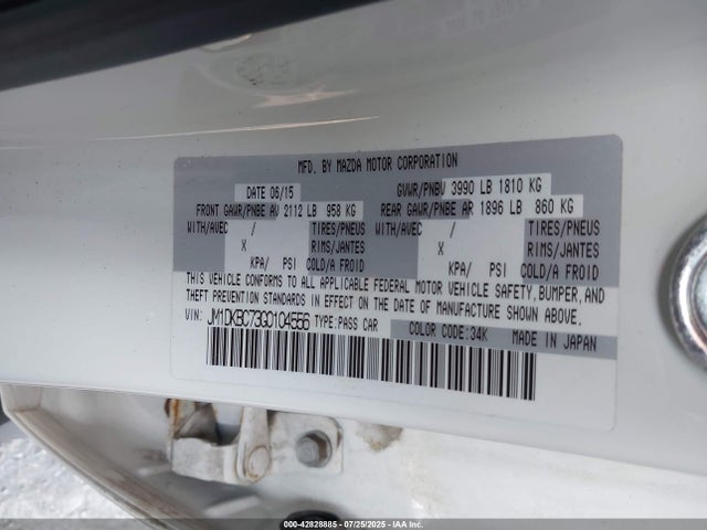 Mazda pe 2016 JM1DKBC73G0104556 Image 9